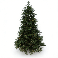 Großhandel Vorbeleuchteter Künstlicher Weihnachtsbaum 1,8m-2,7m Realistischer PE-Baum mit Dichter Kiefer und Mehrfarbigen LED-Lichtern 500-1000 LEDs Warmweiß für Innenräume