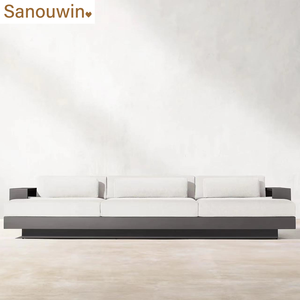 Juego <span class=keywords><strong>de</strong></span> sofá con marco <span class=keywords><strong>de</strong></span> aluminio para exteriores <span class=keywords><strong>de</strong></span> estilo moderno, cojín para todo tipo <span class=keywords><strong>de</strong></span> clima para el hogar, Hotel, jardín, salón, ocio, <span class=keywords><strong>diseño</strong></span> <span class=keywords><strong>de</strong></span> <span class=keywords><strong>muebles</strong></span> <span class=keywords><strong>de</strong></span> jardín - Product Image 4