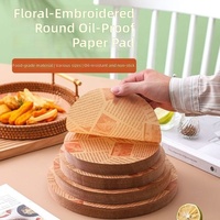 Papier sulfurisé rond absorbant l'huile pour plateau à pizza, feuille de qualité alimentaire pour la cuisson commerciale et les snacks frits en cuisine