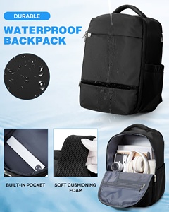 Sac à dos de voyage approuvé pour <span class=keywords><strong>le</strong></span> transport en avion sous <span class=keywords><strong>le</strong></span> siège/en cabine, sac de <span class=keywords><strong>week</strong></span>-<span class=keywords><strong>end</strong></span>, compatible avec les ordinateurs portables de 15,6 pouces, en polyester imperméable, léger, 40x30x20cm - Product Image 5