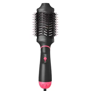 Hot Air Brush 3 in 1 Anti-Scald Negative Ionic Technology Ceramic Coating Hot Air Hair Dryer Straightener Electric Comb
