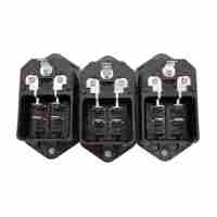 Prise d'alimentation CA certifiée UL IEC C14 10A 250V avec voyant lumineux rouge, type à bornes à vis