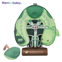 Flotteur de poitrine en forme de crocodile avec auvent pour enfants de 3 à 24 mois, bouée de natation Mambobaby, flotteur pour bébé non gonflable