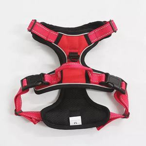 赤いソリッドポリエステル調整可能反射大きな大型犬ハーネスエコフレンドリー耐久性 - Product Image 2