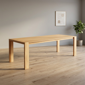 Minimalist Eco-Friendly Durable Waterproof Wooden Rectangle <b>Dining</b> Table Modern Stable Home Furniture 8 Seater Solid Wood Design - Product Image 2