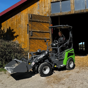 EVERUN Mini depan taman sekop baterai berartikulasi peternakan Hoflader Mini Radlader elektrtro roda pengangkut listrik untuk dijual - Product Image 2