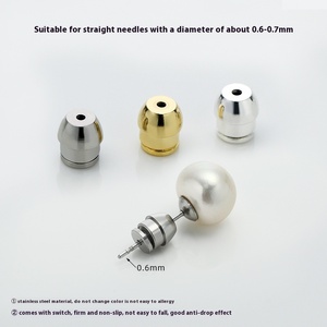 3mm phẳng Tự làm đồ trang sức bằng thép không gỉ phát hiện chống rơi tai Stud lưng với khóa cố định ngủ mà không cần tháo mũ tai - Product Image 3