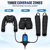 Système de récupération par compression d'air pour le corps entier Kolendy pour les athlètes, bras, hanches et jambes, 4 modes et 4 niveaux d'intensité