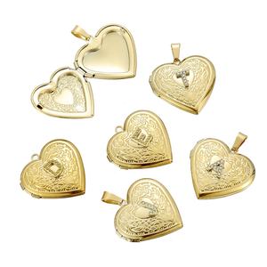 <span class=keywords><strong>Pendentif</strong></span> Cœur Mémoire en Acier Inoxydable Plaqué Or 18K Yiwu Aceon avec Initiale Lettre Pavée de Zircons pour <span class=keywords><strong>Photo</strong></span> et Cadeau d'Amour - Product Image 1