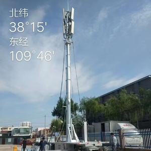 12 मीटर मोबाइल टेलीस्कोपिक मास्ट टॉवर एंटीना सेल टॉवर गर्म डुबकी गैल्वेनाइज्ड स्टील 50 वर्षों के जीवनकाल में - Product Image 2