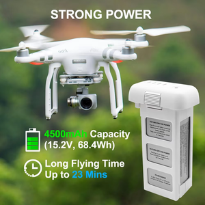 Batería Lipo 4S de 15.2V y 4500mAh para Drones <span class=keywords><strong>DJI</strong></span> <span class=keywords><strong>Phantom</strong></span> <span class=keywords><strong>3</strong></span> Pro / Advanced / Standard / 4K / <span class=keywords><strong>SE</strong></span>, Accesorios Inteligentes para Drones de Vuelo - Product Image 3