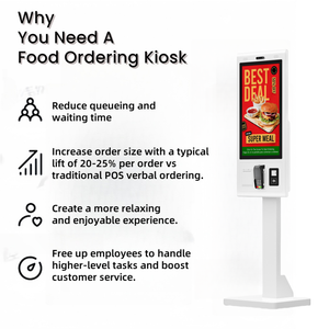 Floor Standing <strong>Touch</strong> <strong>Screen</strong> <strong>Kiosk</strong> Full HD 21.5 27 32 Inch Multitouch LCD <strong>Screen</strong> Self-Service Ordering <strong>Kiosk</strong> - Product Image 2