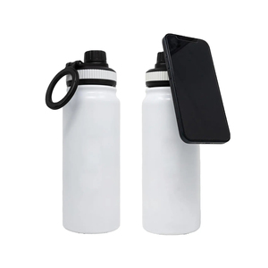 New Magnetic Lid 1000ml 304 Stainless Steel Eco-Friendly Sports Water <b>Bottle</b> with Phone Holder Thermal Insulation Back to School - Product Image 3
