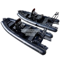 Bateau semi-rigide (RIB) de luxe en aluminium 580, durable et léger, pour la pêche, les sports nautiques et les loisirs, idéal comme bateau d'accompagnement ou annexe pour yacht, à vendre.