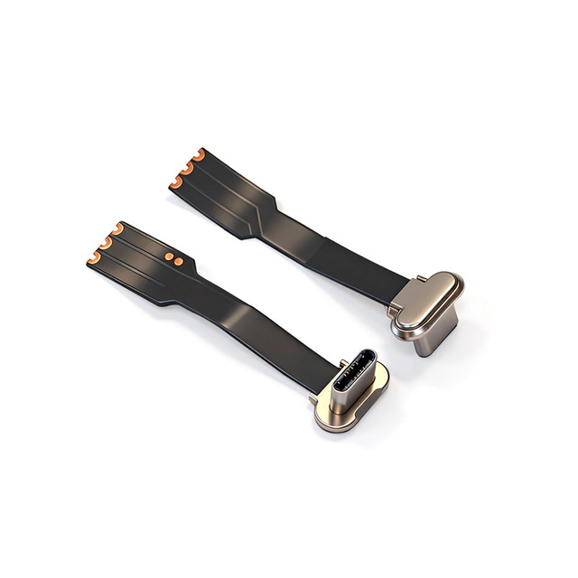 Type-C Male Flex Cable for Wireless Charging with Heat-shrink Tubing Three Solder Joints Mobile Phone Back Clip Charger