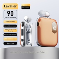 Nuevo Auricular Inalámbrico K91 con Doble Micrófono, Tipo Clip para Solapa, Reducción de Ruido ENC, Pantalla Digital, Batería de Ultra Larga Duración, Control por Voz 6.0