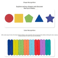 Juguete Sensorial Montessori de Madera para el Desarrollo de la Motricidad Fina, Juego de Clasificación y Emparejamiento de Colores para Niños Pequeños Unisex