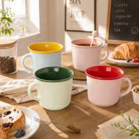 Mug à café en porcelaine multicolores, impression de logo personnalisée, tasse en céramique moderne, 301-400 ml, compatible micro-ondes et lave-vaisselle, usage quotidien