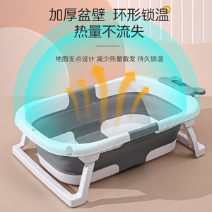 Bañera Plegable Portátil para Bebés, Material PP, Diseño Rectangular, para Recién Nacidos, con Sensor de Temperatura - Product Image 4