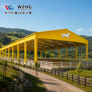 Structure de bâtiment d'arène d'équitation sur mesure avec une grande portée et une structure en acier préfabriqué - Product Image 1