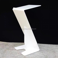 Podium en acrylique PMMA simple personnalisé pour le pupitre de réunion de chaire d'église en plexiglas transparent