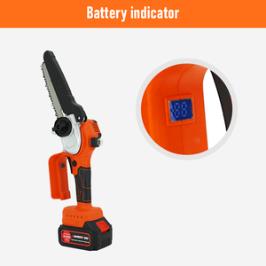 Mini-tronçonneuse électrique sans fil de 6 pouces avec moteur sans balais, alimentée par batterie, scie de jardin portative pour usage industriel et bricolage, chaîne de qualité industrielle - Product Image 5