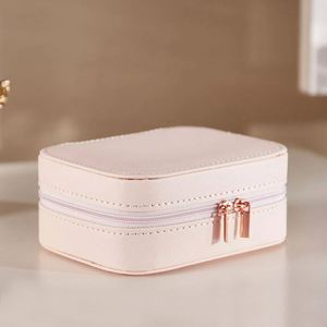 Fashion Pu Saffiano Leather for Women Luxury Jewelry <b>Gift</b> Set Good Price <b>Necklace</b> Ring Packaging <b>Box</b> - Product Image 2