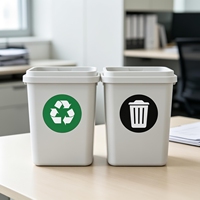 Autocollants ronds de 7cm pour signes de recyclage, autocollants auto-adhésifs en vinyle imperméable pour poubelle, pour le tri des déchets, 10 pièces