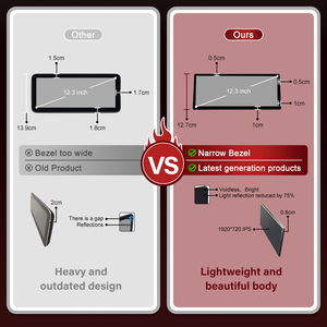 Roadtop 12.3 "màn hình siêu mỏng không dây Carplay androidauto màn hình cảm ứng cho BMW 3 5 Series E90 E92 e93 E60 E61 2005-2011 CCC CIC - Product Image 3