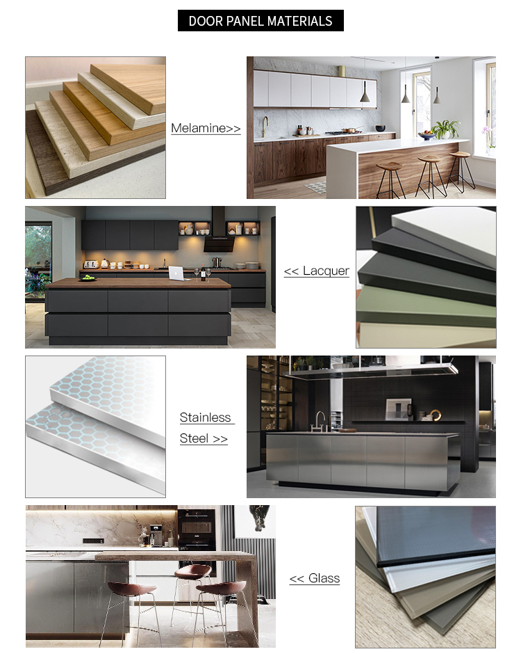 EDNA Standard Modern Style Slide Out Stainless Steel Kitchen Cabinets Canister Manufacturing