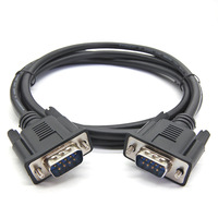 Cable Serial DB9 RS232 de Longitud Personalizada, 9 Pines Macho-Hembra, Aislamiento de PVC, Blindado, Cobre Estañado, IP67, CE, ROHS, Molde Privado para Computadora