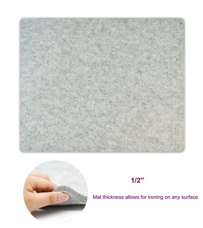 Amazon серый шерстяной нажимной коврик-портативный 100% новозеландская шерстяная гладильная подкладка для квилтинга