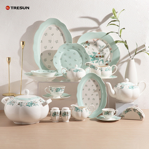 Juego de Vajilla de Cerámica al por Mayor para Restaurantes y Hoteles, Porcelana Fina, Estilo Nuevo, Vajilla de Porcelana China - Product Image 1
