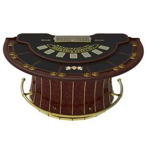 Table de jeu de cartes haut de gamme YH 7 joueurs demi-ronde pour <span class=keywords><strong>casino</strong></span> - Product Image 4