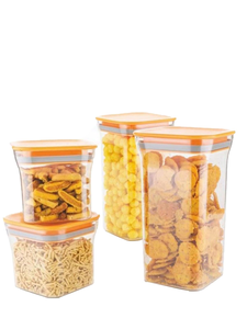 Airtight & Stackable Borosilicate Square Glass <b>Jar</b> with Transparent Glass Lid for Storing <b>Spices</b> , Sweets and Much More - Product Image 1