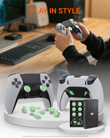 Manettes interchangeables rouges transparentes pour manette PS5 Edge, capuchons de joystick en plastique personnalisés, remplacement de stick analogique interchangeable