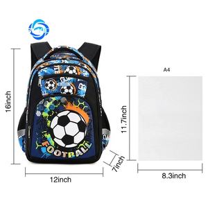 Cusangel新到16英寸蓝色足球造型男孩背包书包儿童可爱卡通防水书包 - Product Image 5