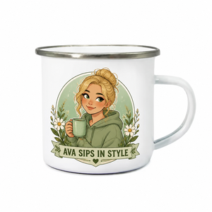 Mug en émail personnalisé avec avatar d'anime, tasse en émail avec logo <span class=keywords><strong>Ava</strong></span> Avatar pour commandes en gros OEM et noms personnalisés - Product Image 5