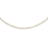 Gemnel Luxe bijoux faits à la main des femmes 925 argent 2mm CZ diamant tennis collier ras du cou