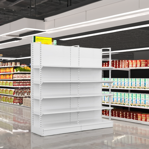 Estanterías de Góndola para Supermercado, de Una Cara, Acabado Blanco, Económicas, para Exhibición en Tiendas Minoristas, para Cualquier Tamaño de Artículo, Hechas de Acero Metálico Resistente - Product Image 4