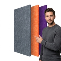 Panneau acoustique en fibre de polyester 100% 600X600mm 9mm avec absorption acoustique hautement efficace, ignifuge et écologique