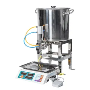 Smart Weighing & Filling Machine For Viscous Liquid with compressor Honey filling machine with 50kgs tank