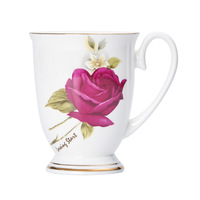 Tasses à café en porcelaine osseuse européenne motif fleur créative tasse à thé en céramique tasse avec poignée
