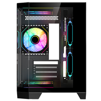 Aquarium Style Gamer ATX Mid-Tower Computer Gaming PC Case with 3sides Tempered Glass