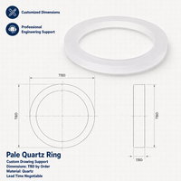 Bague en quartz semi-transparente pâle avec ouverture centrale et profil circulaire épais pour l'approvisionnement industriel personnalisé
