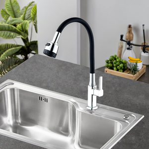 Sanitari a parete a doppio manico lavello <span class=keywords><strong>cucina</strong></span> miscelatore <span class=keywords><strong>rubinetti</strong></span> e <span class=keywords><strong>rubinetti</strong></span> acqua flessibile - Product Image 4