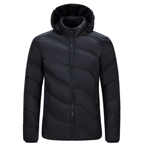 LAYENNE Veste à capuche légère pour hommes Veste d'hiver en duvet pour hommes à capuche avec fermeture éclair - Product Image 1