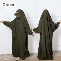 Une pièce pleine longueur de haute qualité pour Jilbab turc français Nida Abaya robe musulmane pour filles en polyester