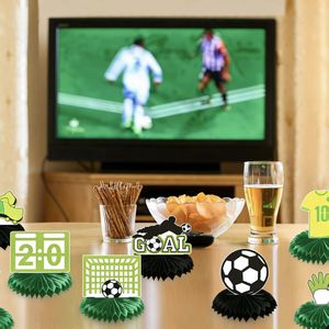 DAMAI Fournitures <span class=keywords><strong>de</strong></span> fête sur le thème du football, centres <span class=keywords><strong>de</strong></span> <span class=keywords><strong>table</strong></span>, décorations en nid d'abeille, ornements <span class=keywords><strong>de</strong></span> <span class=keywords><strong>table</strong></span> <span class=keywords><strong>de</strong></span> football, papier, 9 pièces - Product Image 2