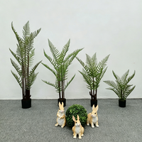 Meilleures ventes : Nouvelle fougère artificielle chinoise de style zen, fougère artificielle luxuriante et pleine pour l'aménagement paysager des cours et jardins